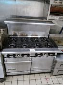 American Range Natural Gas 8 Burner 2 Oven Range
