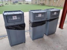 (3) Trash Cans