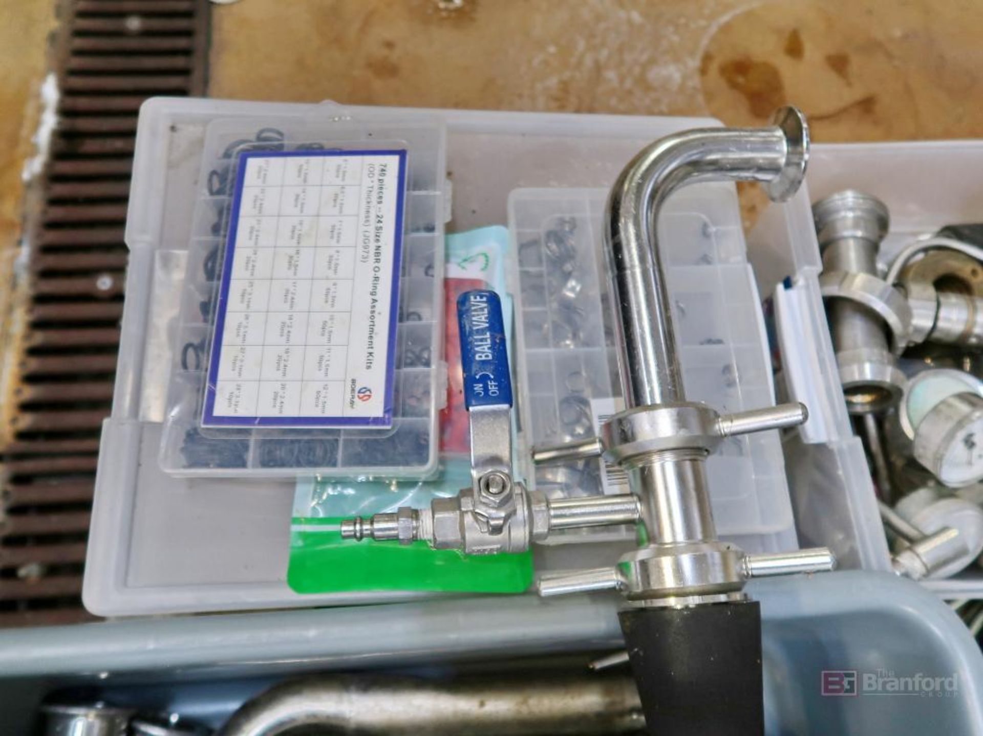 Assorted S/S Valves, Clamps, Elbows, Gages, Hoses, Meters, And Wires - Image 7 of 10