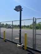Outdoor LED Lighting: (4) Light Pole Ground Units, (3) Mounted Units