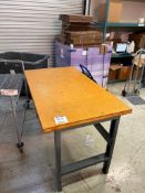 Butcher Block Worktable; 5' Long