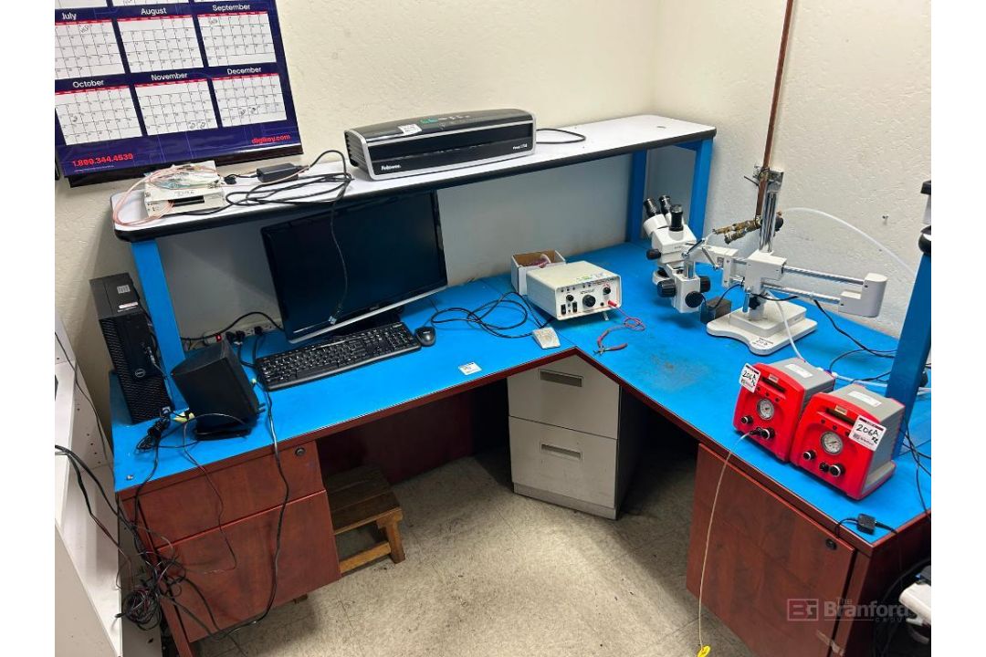 (7) Metal File Cabinets, Book Shelf, (5) Workbenches - Image 1 of 15