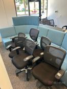 (6) Black Adjustable Work chairs