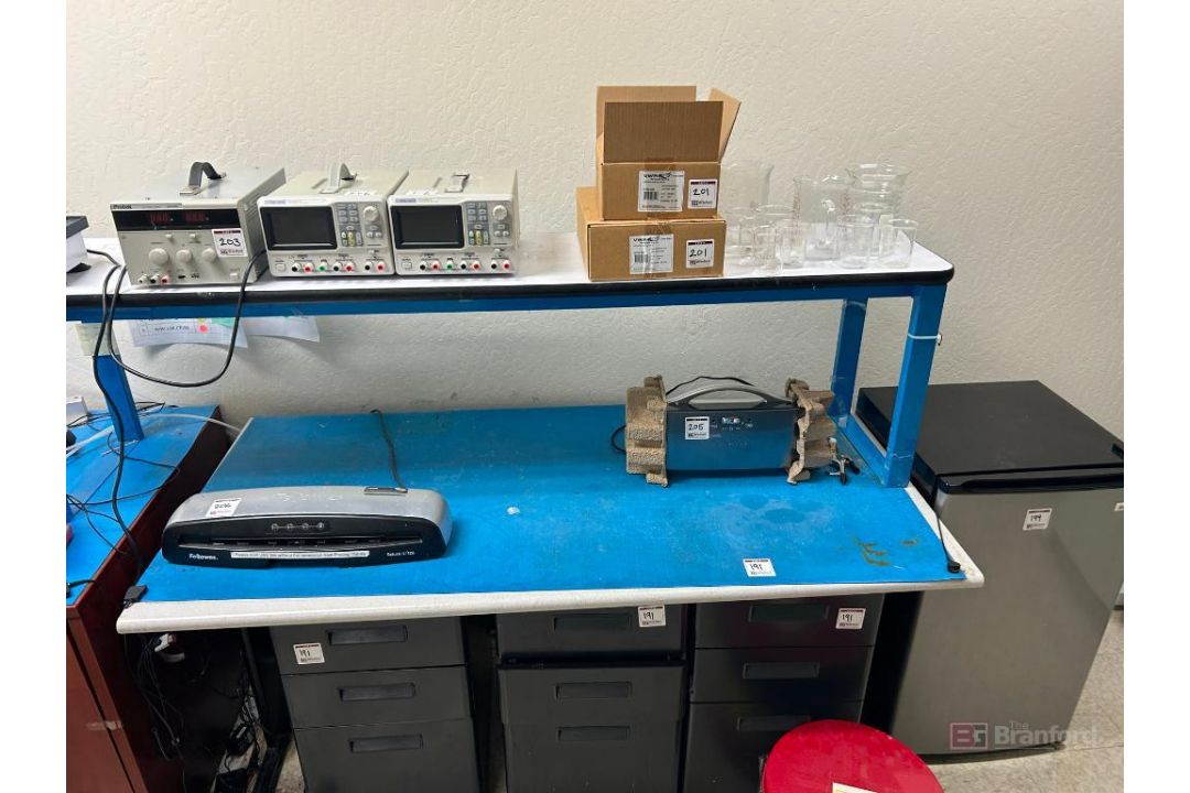 (7) Metal File Cabinets, Book Shelf, (5) Workbenches - Image 3 of 15