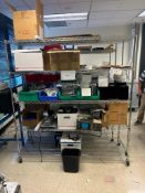 NSF Wire Rack on Locking Casters; Includes Contents