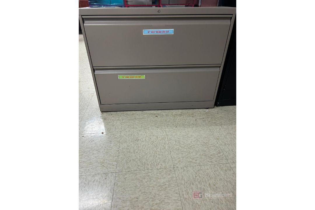(7) Metal File Cabinets, Book Shelf, (5) Workbenches - Image 12 of 15