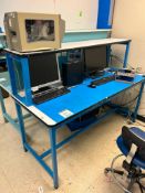 (3) Industrial Workbenches; (2) w/ Overhead Shelves; 6' Long