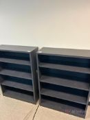 (2) Hon Metal Book Shelves