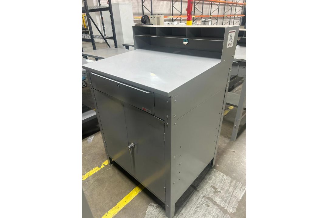 Lot (7) Uline Metal Work Stations - Image 4 of 6