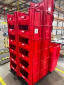 Lot consisting of (30+) Plastic Bins on Pallet