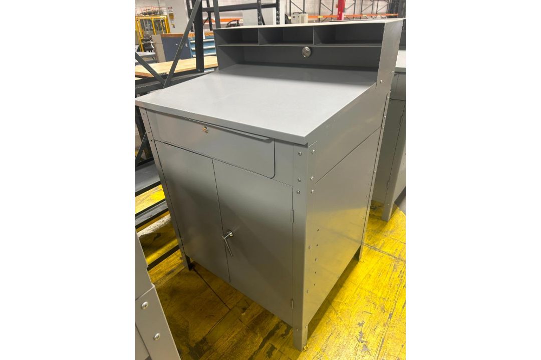 Lot (7) Uline Metal Work Stations - Image 6 of 6