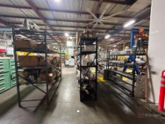 Lot (6) Industrial Shelving Sections w/ Contents