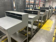 Lot (7) Uline Metal Work Stations