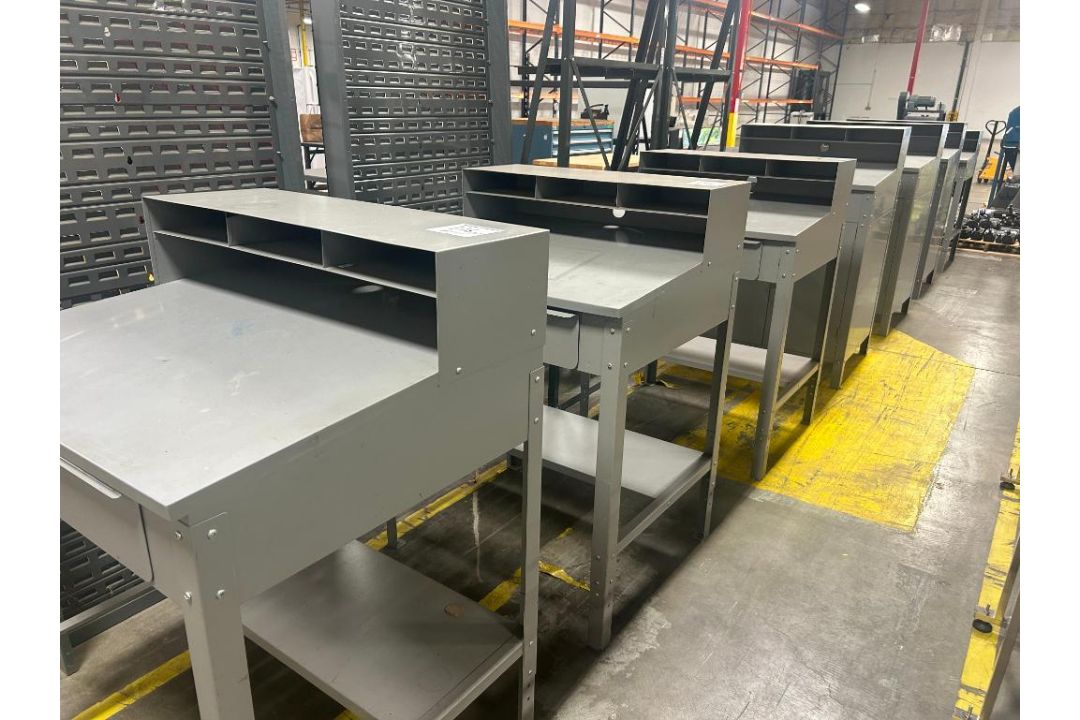 Lot (7) Uline Metal Work Stations - Image 1 of 6