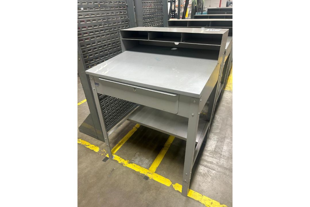 Lot (7) Uline Metal Work Stations - Image 2 of 6