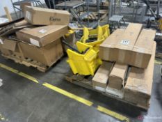 Lot consisting of Assorted Cleaning Supplies, Mop Buckets; (2) Pallets