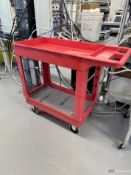 2-shelf rolling utility cart