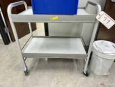 2-shelf rolling utility cart