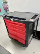 Rubbermaid Toolbox on casters w/ eppendorf Bioflo 320 spare parts