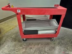 2-shelf rolling utility cart, no contents