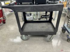 2-shelf utility cart on casters