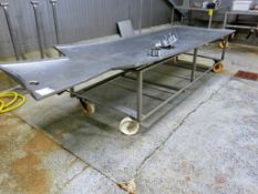 (4) Stainless Steel Top Meat Prepration Tables