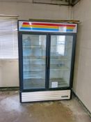 True Double Glass Door Commercial Refrigerator