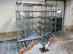 (7) Castered Stainless Steel Smoking Racks