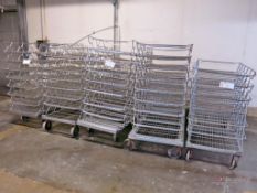 (5) Stainless Steel Stackable Drying Racks w/ Castered Frame