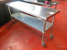 Castered Stainless Steel Table 72