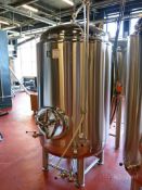 Stout 10-Bbl Jacketed Brite Beer Tank, Model BB10BBL-JKT, 304-SS 3-MM Thick Tank Material, 2-MM