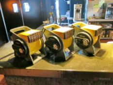 (3) Stanley Floor Drying Fans