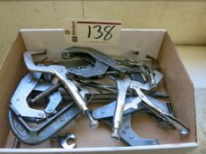 Lot of C-Clamps, Twist Clamps, Visegrip Welding Clamps
