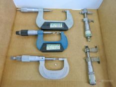 (3) Blade Micrometers, (2) Offset Micrometers