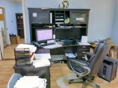 U-Shape Executive Desk w/ Leather Bound Executive Chair