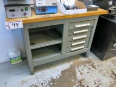 Kennedy 5-Drawer Butcher Block Top Cabinet, 2-Door Storage Cabinet