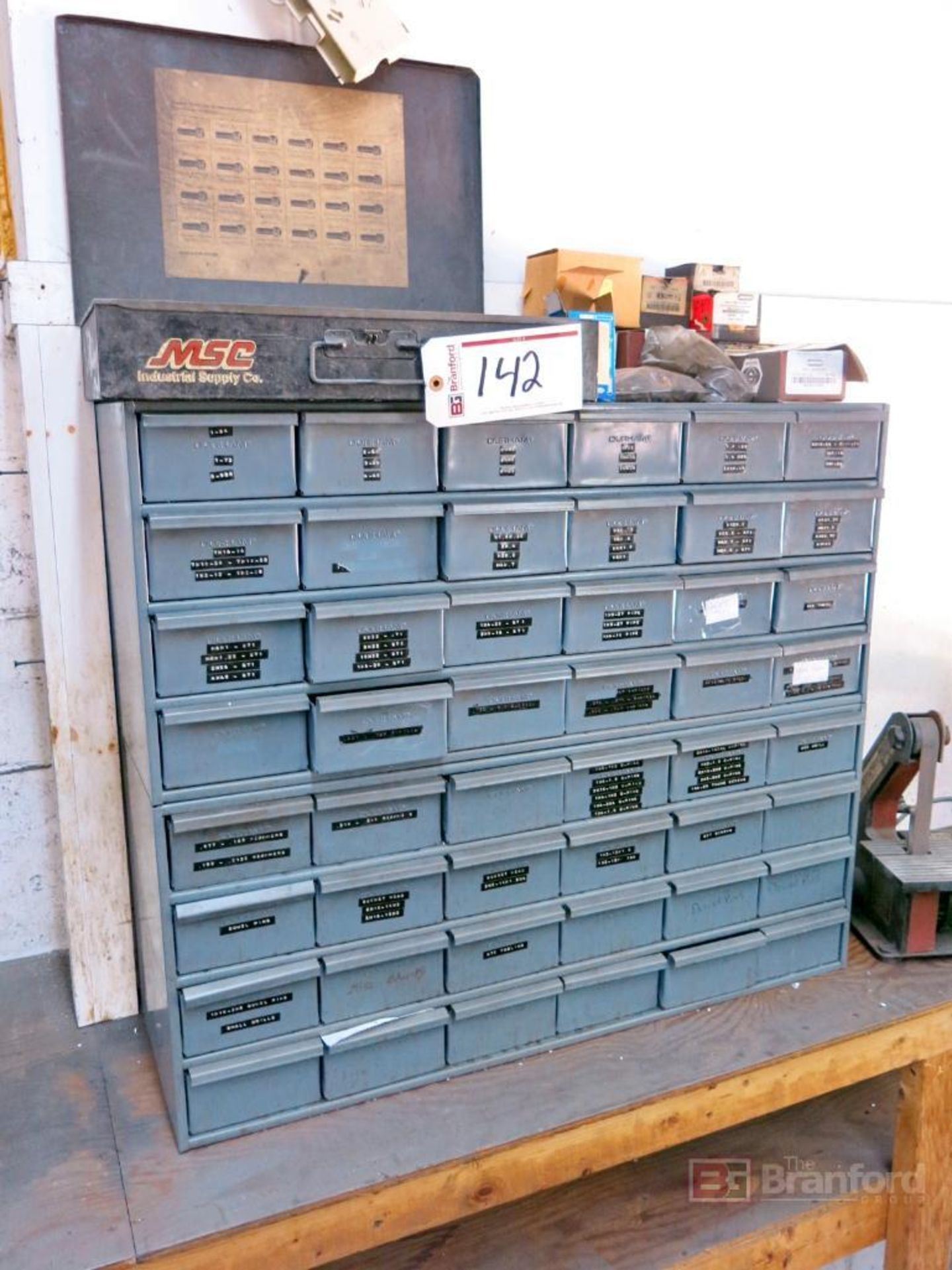(2) Small Parts Bins w/ Contents
