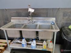 Advance Tabco 3 Station Deep Sink