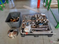 Assorted S/S Valves, Clamps, Elbows, Gages, Hoses, Meters, And Wires
