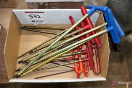 Lot of Brass T Handle Allen Wrenches, Regular T Handle Allen Wrenches