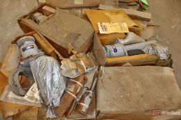 Misc. valves, actuators, safety tie offs and stops for overhead cranes, bandsaw wheel