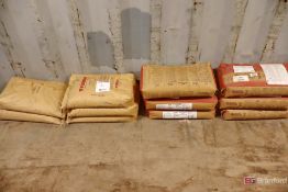 Approx (11) bags of Lincoln Electric and Stoody submerged arc welding flux