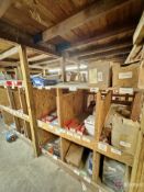 Contents of Shelving inc bearings, resistors, grinding wheels, etc