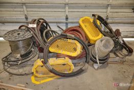 Lot of various hose / cabling and misc belt conveyor guards
