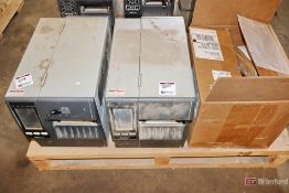 (2) Zebra Model ZT411 label printers, Box of labels