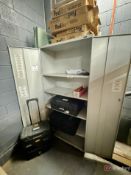 Shelving unit and contents inc resistors, testing equipment, etc