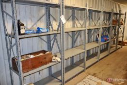 (6) Metal Shelves & Contents
