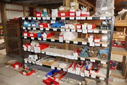 Contents of Shelving inc pumps, bushings, filters, couplings, etc