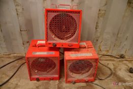 (3) Dayton Heavy Duty Heaters Model 3VU36A