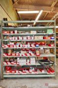 Shelving unit and contents inc sensors, swithces, seal kits, hoses, shims, etc